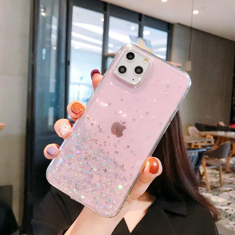 Sequin Glitter iPhone Case, Pink