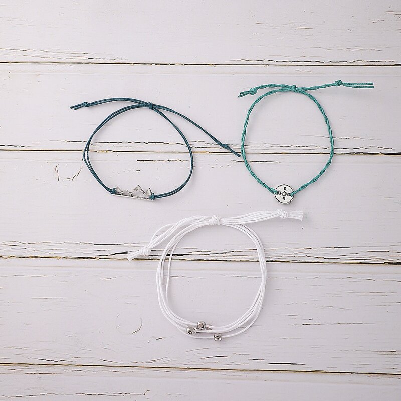 

3pcs Coin Bracelet, Multicolor