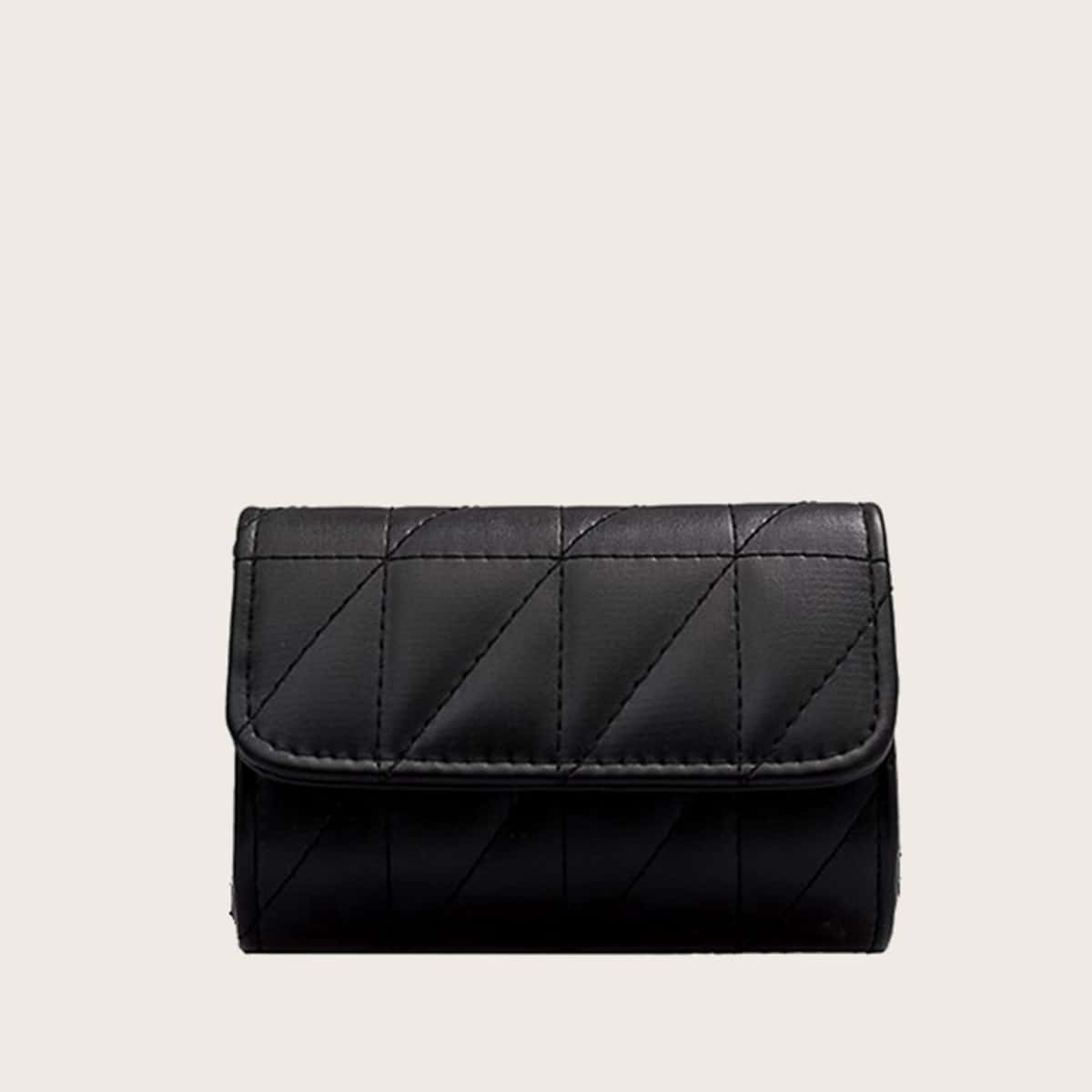

Quilted Chain Mini Crossbody Bag, Black