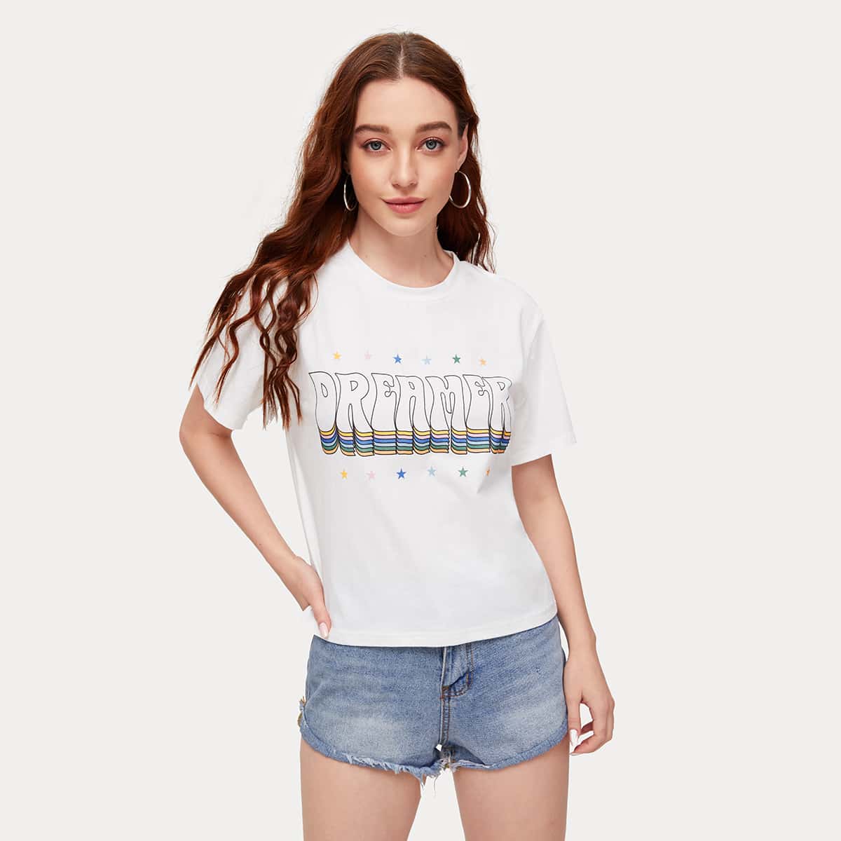 

Letter Graphic Tee, White