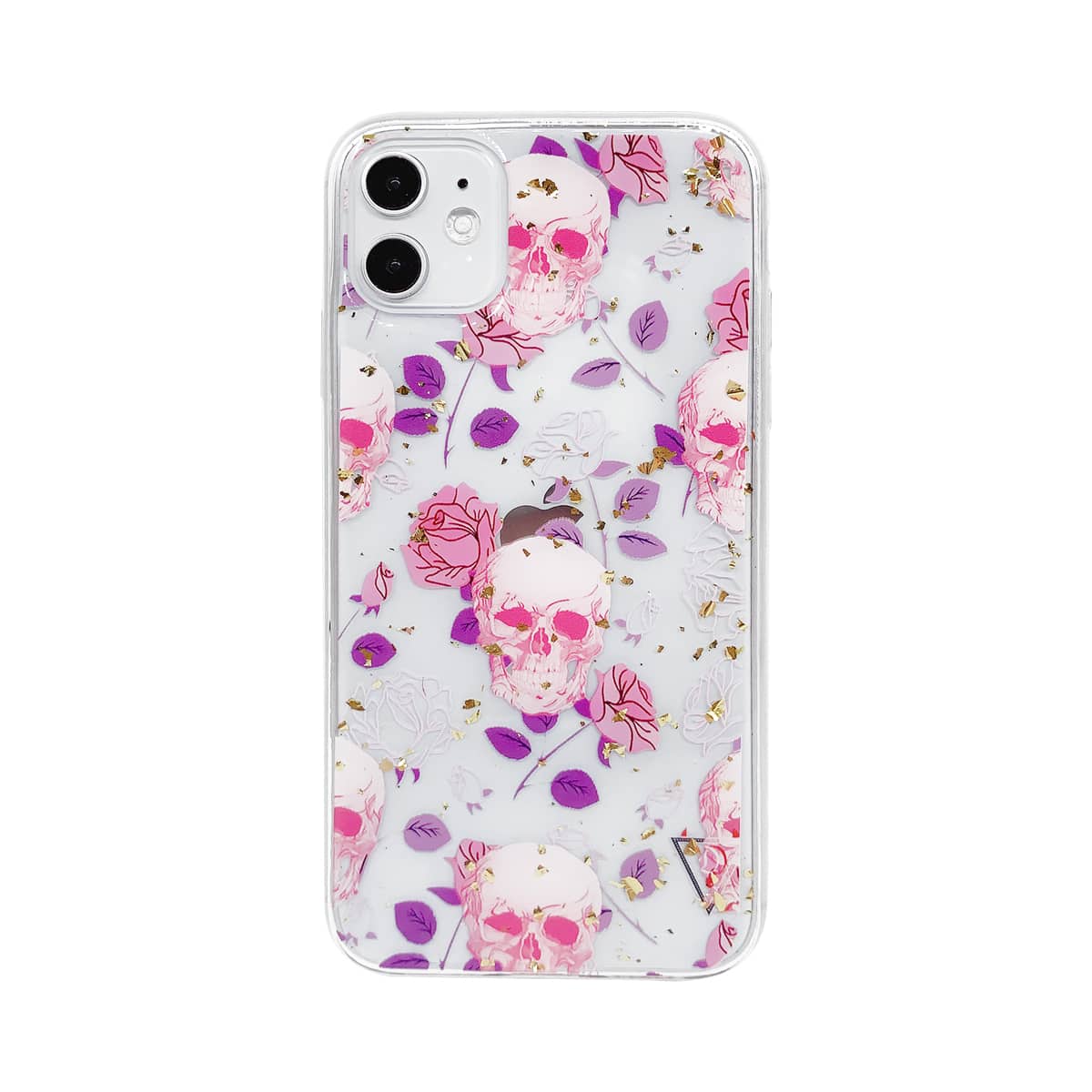 

1pc Skull & Flower Print iPhone Case, Multicolor
