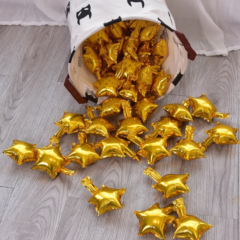 

50pcs Star Shaped Balloon, Gold
