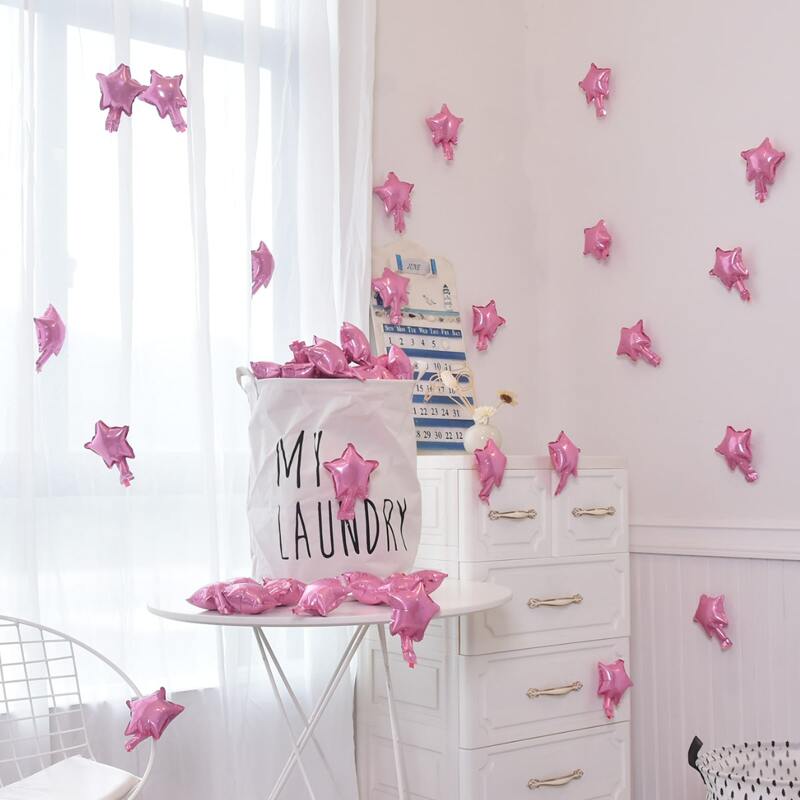 

50pcs Star Shaped Balloon, Pink