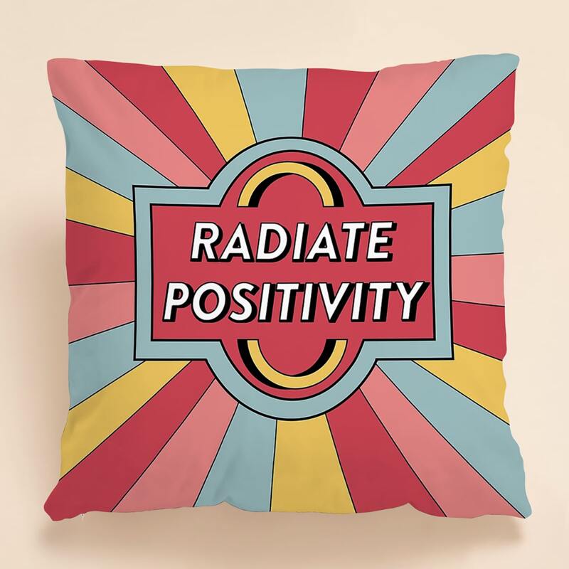 

1pc Slogan Graphic Cushion Cover Without Filler, Multicolor