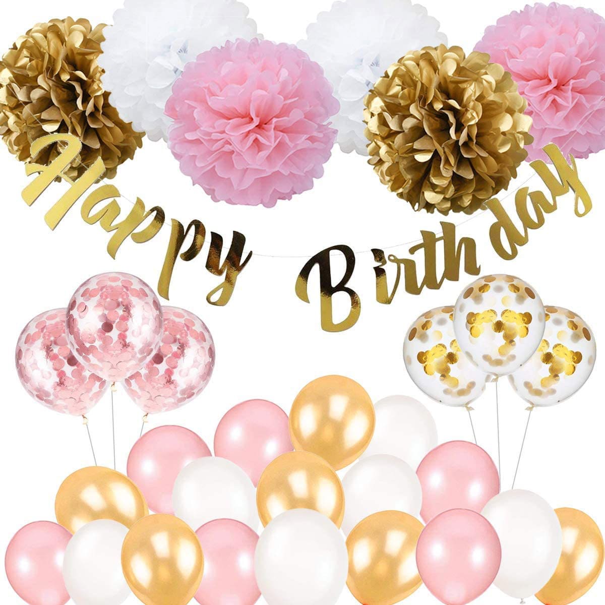 

31pcs Holiday Decor Balloon Set, Gold