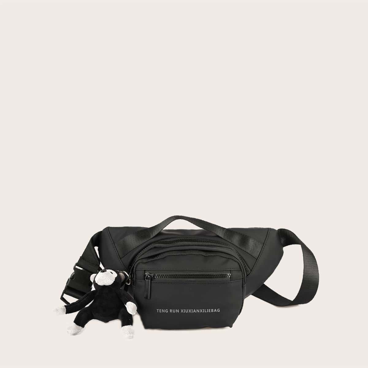 

Guys Letter Graphic Fanny Pack, Black