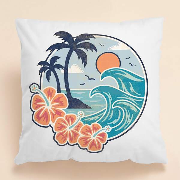 

1pc Cartoon Graphic Cushion Cover Without Filler, Multicolor
