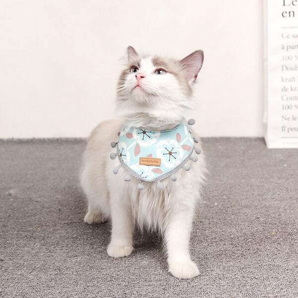 

1шт бандана с принтом для кошек, Синий