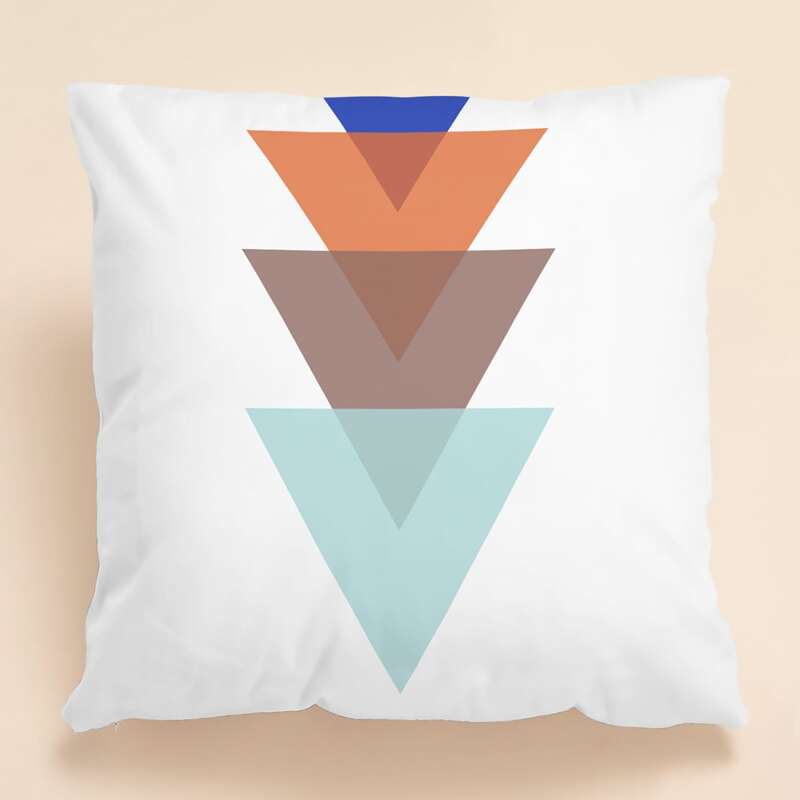 

1pc Geometric Print Cushion Cover Without Filler, Multicolor