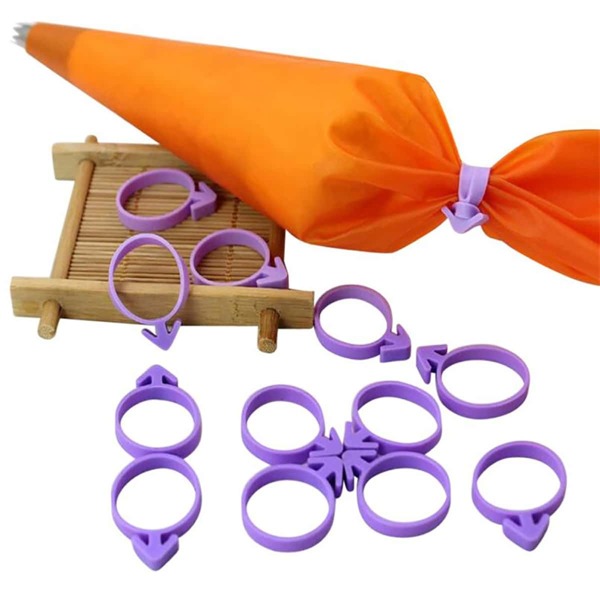 

12pcs Random Color Pastry Bag Dividing Ring, Multicolor