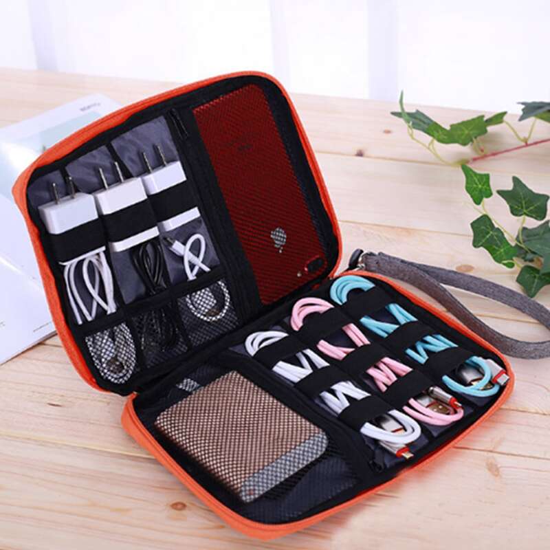 

Portable Data Cable Storage Bag, Multicolor