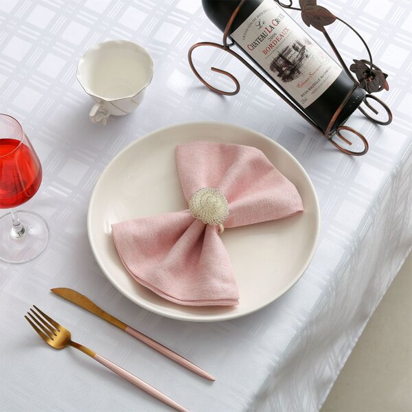 

Solid Cotton Napkin Without Ring, Pink