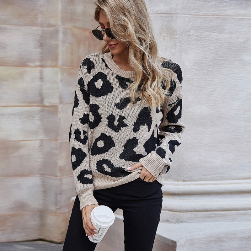 

Allover Pattern Drop Shoulder Sweater, Multicolor