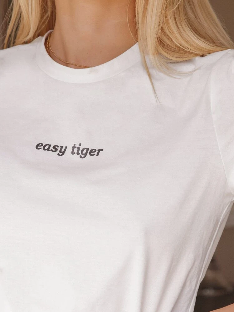 Short Sleeve Letter Graphic Tee