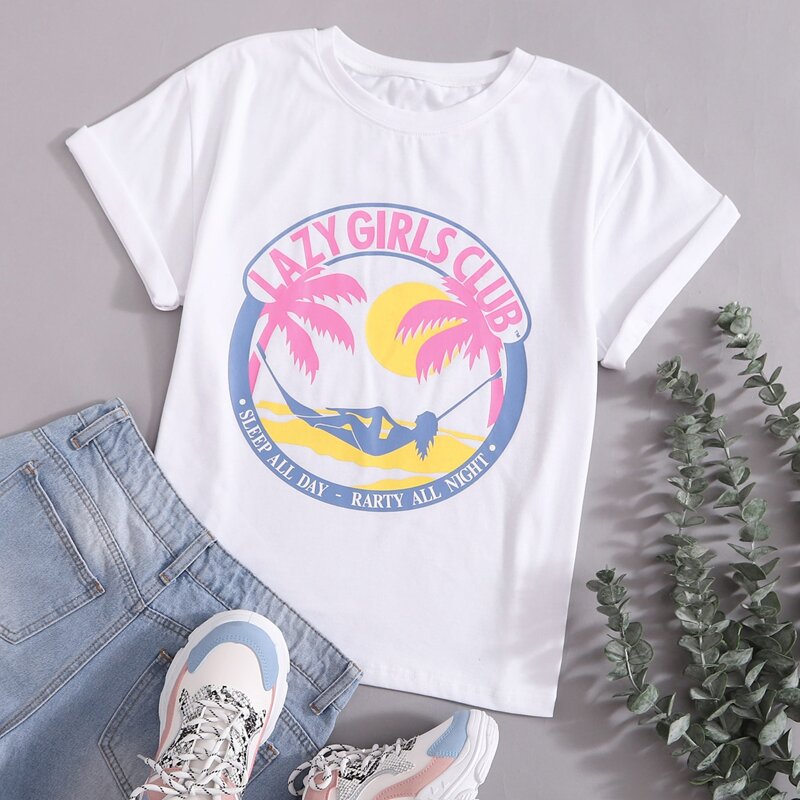 

Slogan Graphic Tee, White