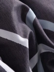 Heart Print Bedding Set Without Filler - Dark Grey - View 4