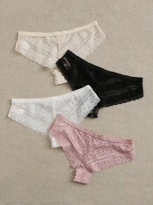 4pack Floral Lace Panty Set - Multicolor - View 2