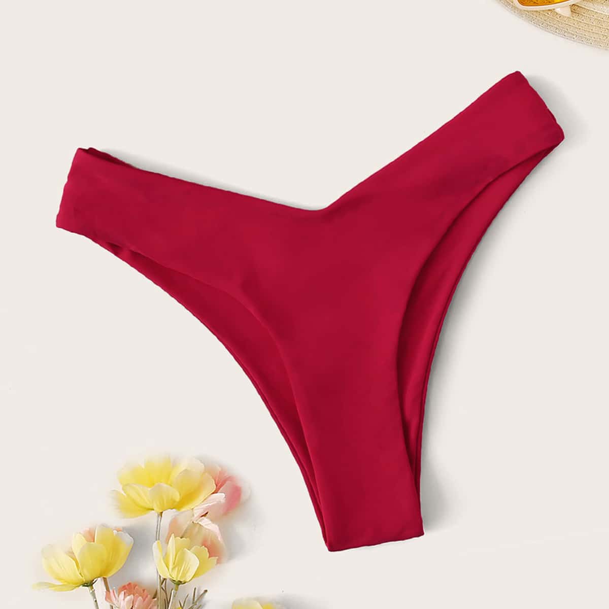 

High Leg Bikini Panty, Red