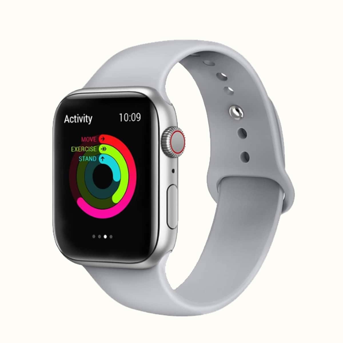 

1pc Solid Silicone iWatch Band, Grey