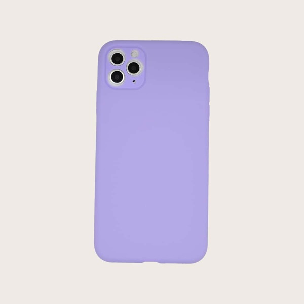 

1pc Solid iPhone Case, Purple