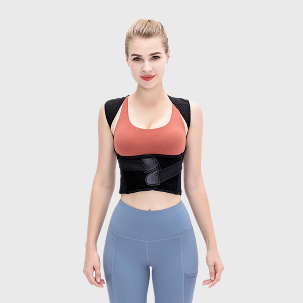 

1pc Back Correction Belt, Black