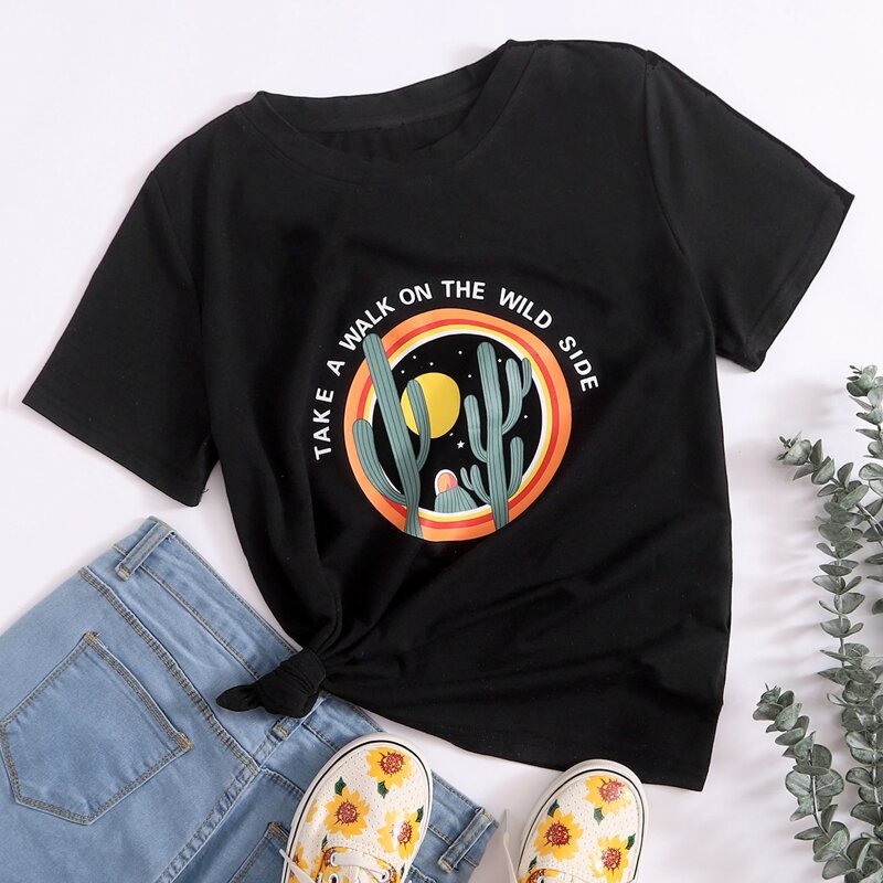 

Cactus Graphic Tee, Black