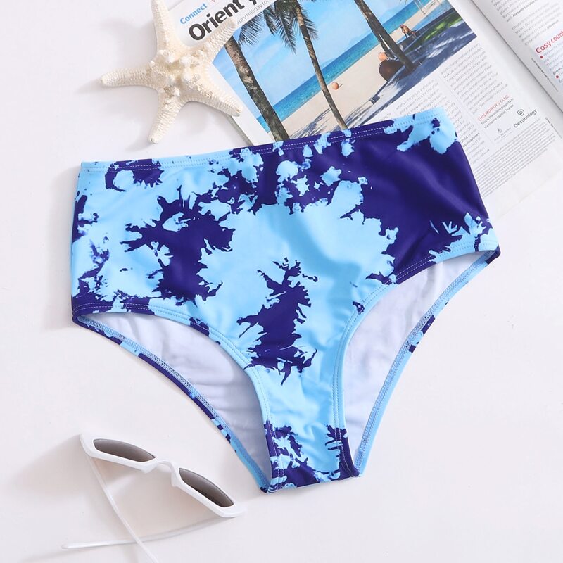 

Tie Dye High Waisted Bikini Panty, Blue