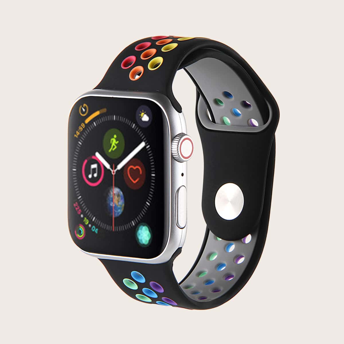 

1pc Sport Breathable iWatch Band, Multicolor