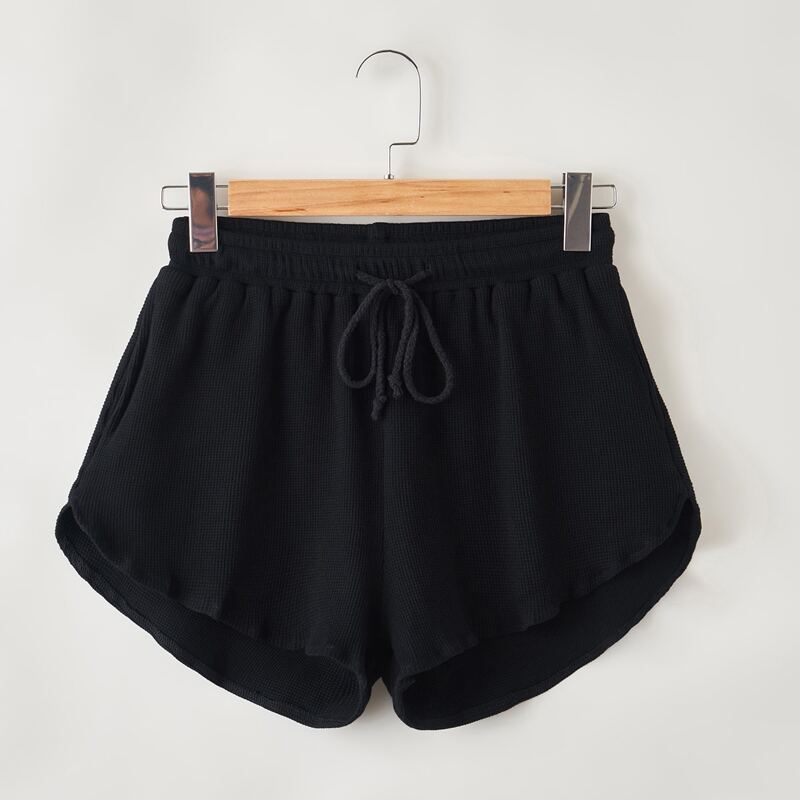 

Drawstring Dolphin Shorts, Black