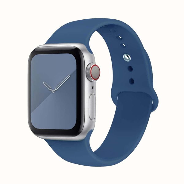 

Однотонный силиконовый ремешок для iWatch 1шт, Синий