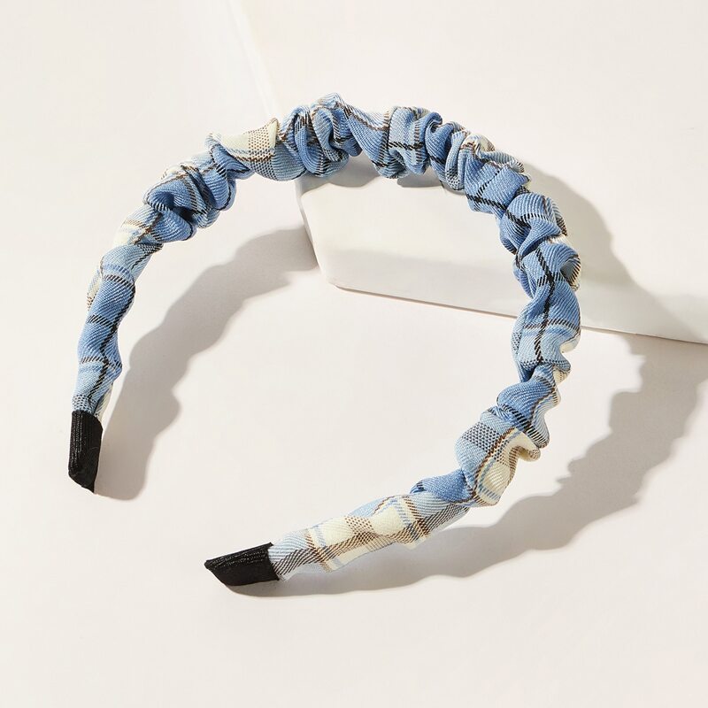 

Tartan Ruched Hair Hoop, Multicolor