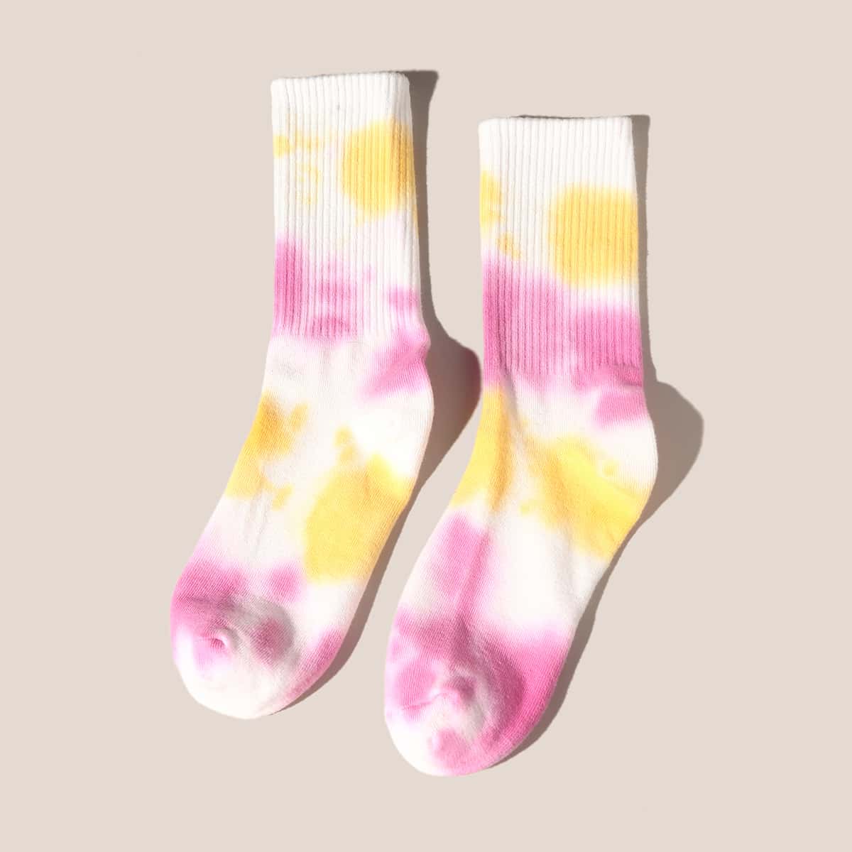 

Tie Dye Pattern Socks, Multicolor