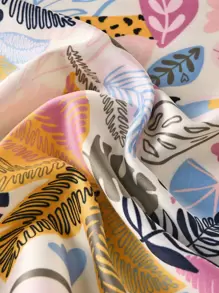 1 pieza bufanda cuadrada de mujer con estampado floral a la moda - Multicolor - Ver 3