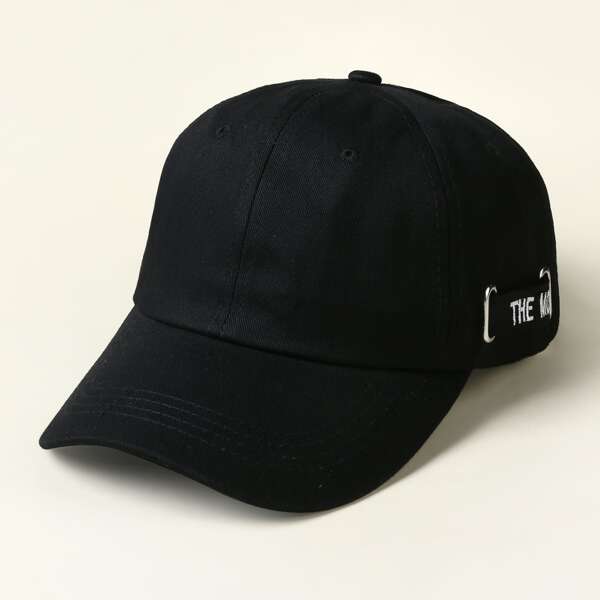 

Men Letter Embroidered Baseball Cap, Black