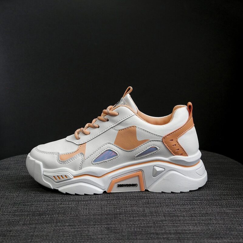 

Colorblock Lace-up Chunky Sneakers, Multicolor