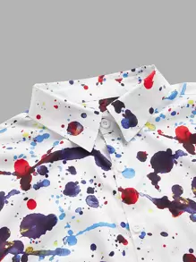 Manfinity EMRG Men Splatter Paint Shirt - Multicolor - View 4