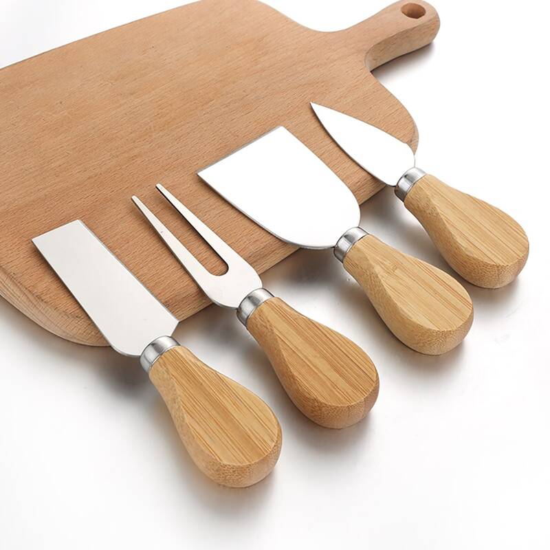 

4pcs Stainless Steel Cheese Spatula Set, Brown