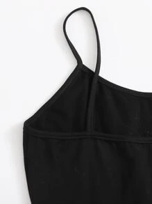 SHEIN Rhinestone Wing Crop Cami Top - màu đen - Xem 3