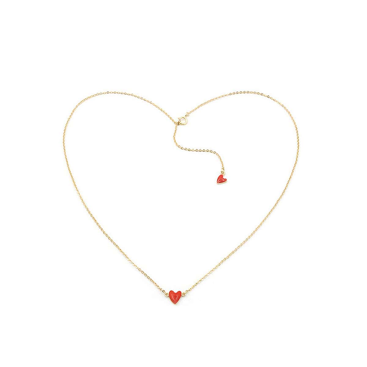 

Heart Clavicle Necklace, Gold