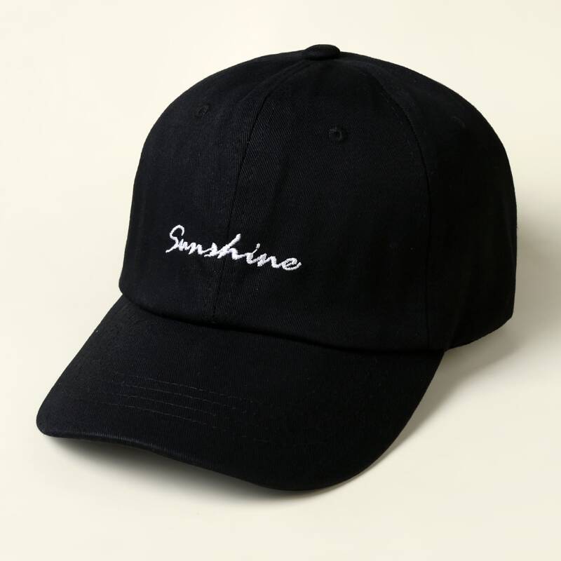 

Guys Letter Embroidered Baseball Cap, Black