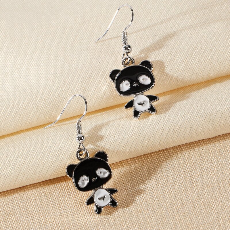 

Cartoon Drop Earrings, Black