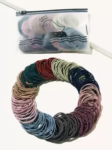 200pcs Teen Girls Simple Hair Tie - Multicolor - View 1