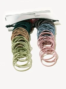 200pcs Teen Girls Simple Hair Tie - Multicolor - View 3