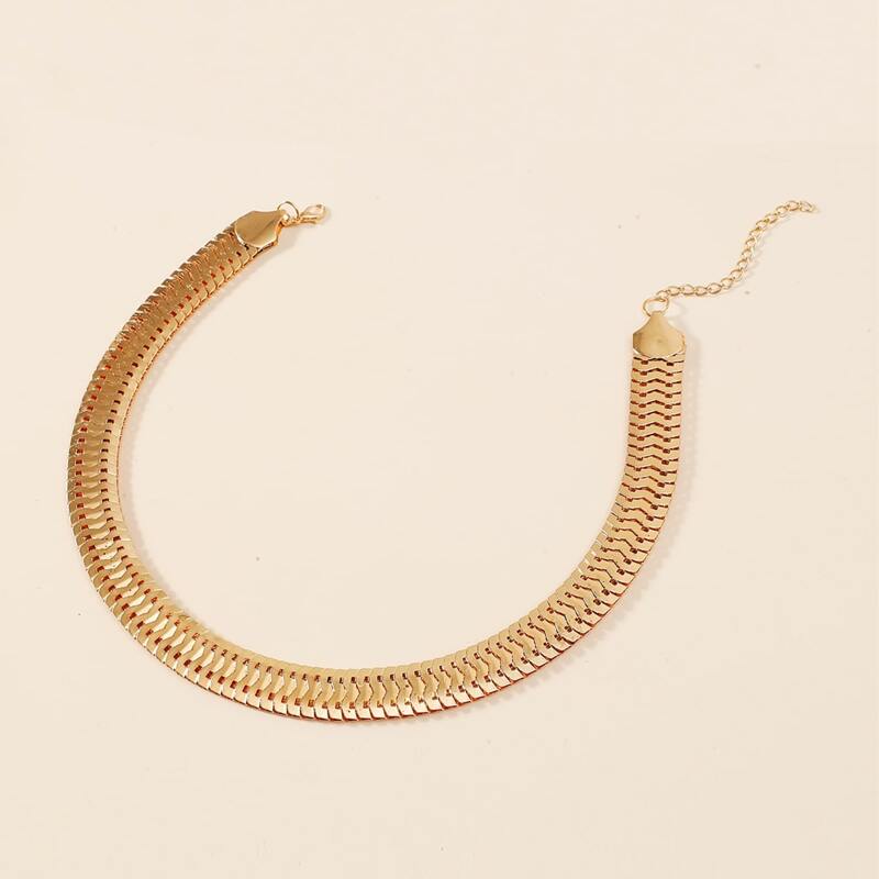 

Snake Bone Necklace, Gold