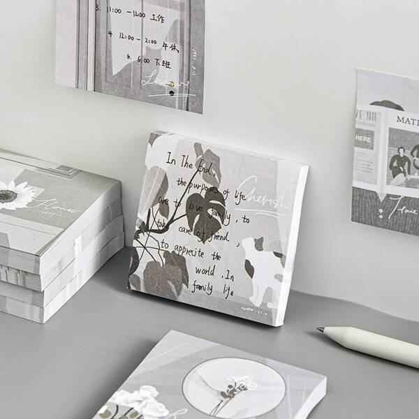 

1pack Random Pattern Sticky Note, Multicolor