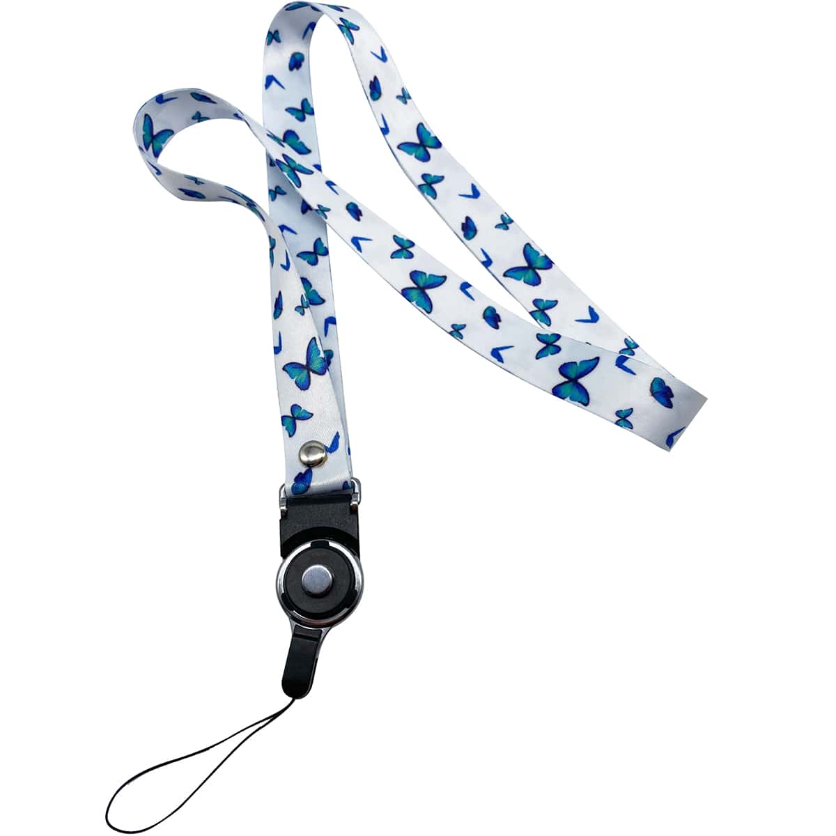

Butterfly Phone Lanyard, White