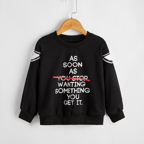 

Toddler Boys Slogan Graphic Sweatshirt, Black