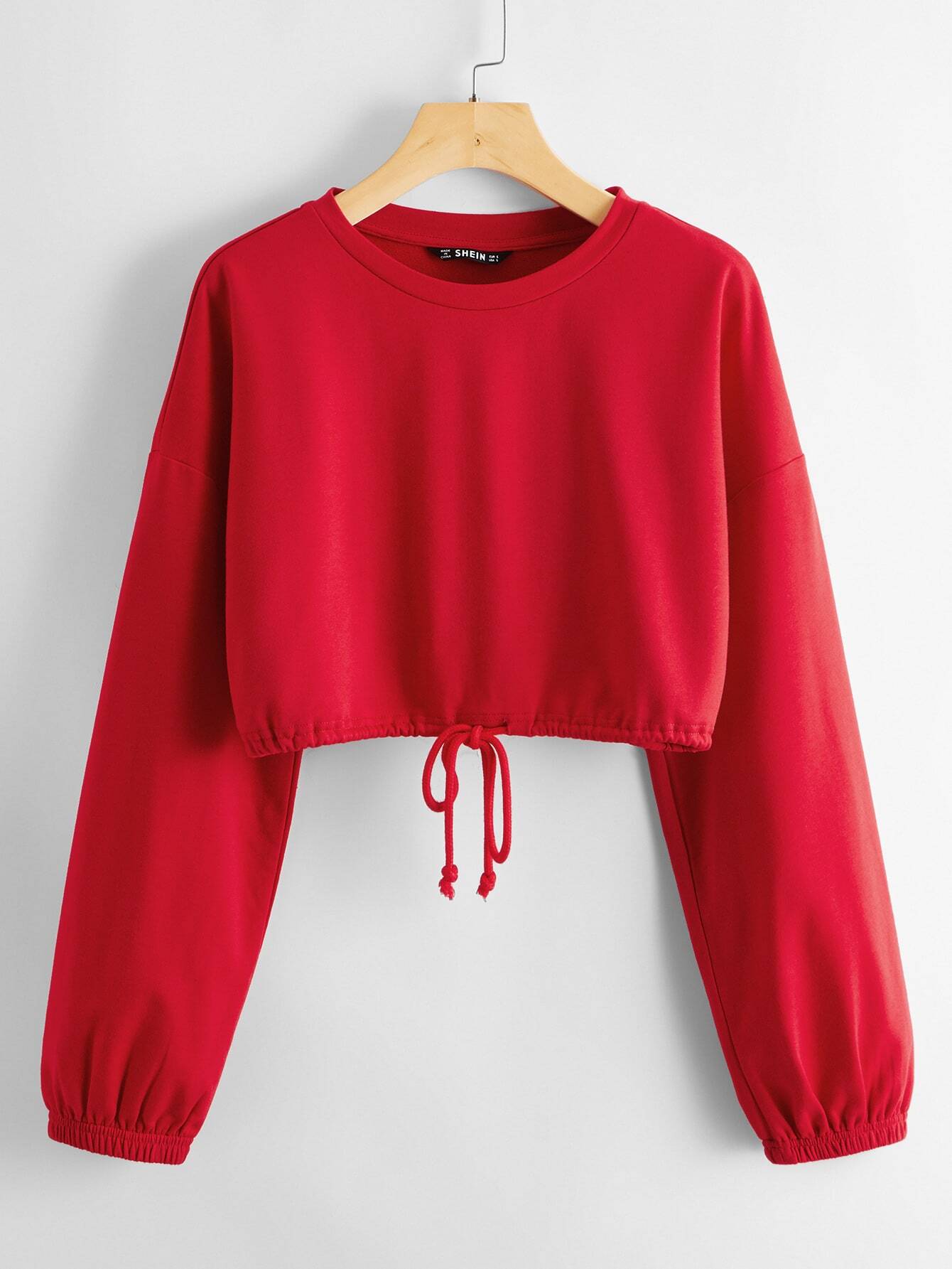 drawstring hem pullover