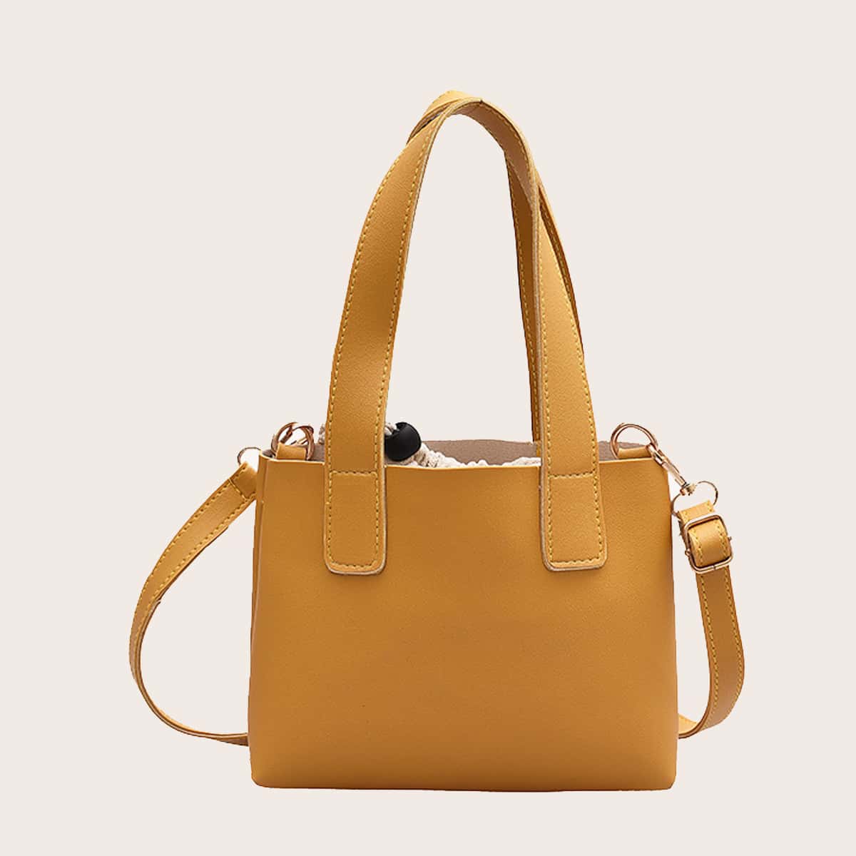 

Yellow Satchel Bag With Drawstring
