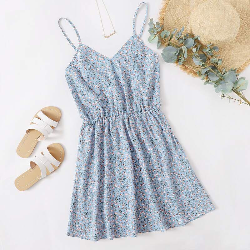 

Ditsy Floral Slip Dress, Multicolor